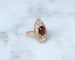 Bague 52 Bague marquise ancienne en or rose, spinelle rouge et diamants 58 Facettes