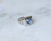 Bague 53 Art Déco - Bague chevalière en platine, saphir de Ceylan et diamants 58 Facettes