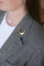 Broche Broche ancienne croissant de lune en or jaune et diamants 58 Facettes