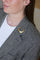 Broche Broche ancienne croissant de lune en or jaune et diamants 58 Facettes