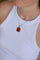 Collier Collier Pendentif Art Déco Diamant Cornaline et Perles sur Argent 58 Facettes