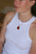 Collier Collier Pendentif Art Déco Diamant Cornaline et Perles sur Argent 58 Facettes