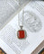 Collier Collier Pendentif Art Déco Diamant Cornaline et Perles sur Argent 58 Facettes