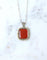 Collier Collier Pendentif Art Déco Diamant Cornaline et Perles sur Argent 58 Facettes