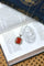 Collier Collier Pendentif Art Déco Diamant Cornaline et Perles sur Argent 58 Facettes
