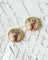 Boucles d'oreilles Boucles d'oreilles en or jaune, saphirs, rubis et diamants 58 Facettes