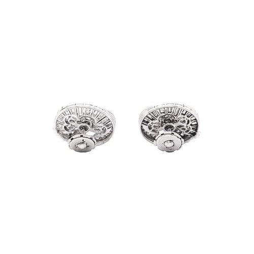 Boucles d'oreilles Boucles d'oreilles vintage en platine, or blanc et diamants 58 Facettes 35674