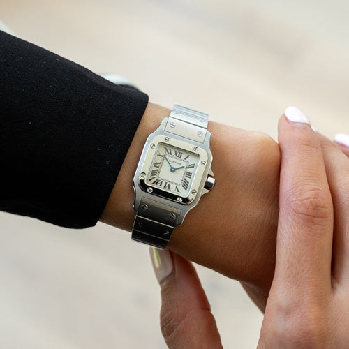 Montre Cartier Santos Galbée - Montre SM en acier 58 Facettes 540