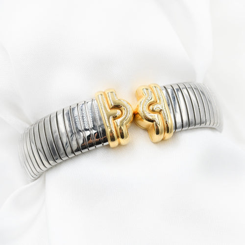 Bracelet Bulgari Parentesi - Bracelet en acier et or jaune 58 Facettes 21918
