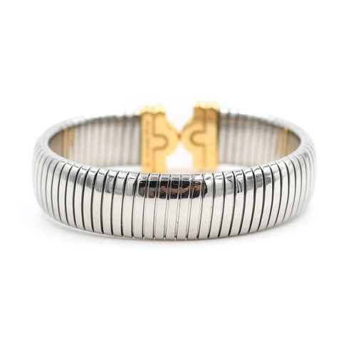 Bracelet Bulgari Parentesi - Bracelet en acier et or jaune 58 Facettes 21918