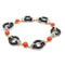 Bracelet Bracelet en or jaune 14 ct, diamants, corail et onyx 58 Facettes 23160