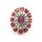 Bague 55 Bague vintage en or 18 ct, argent, rubis et diamants 58 Facettes 23176