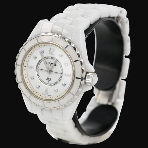 Montre Chanel J12 - Montre 29 mm en céramique et diamants 58 Facettes MT45927