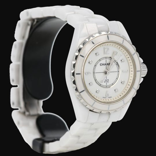 Montre Chanel J12 - Montre 29 mm en céramique et diamants 58 Facettes MT45927