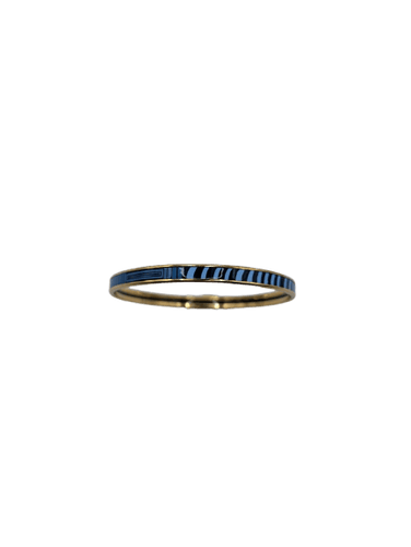 Bracelet Hermès - Bracelet jonc en plaqué or et émail 58 Facettes 1253