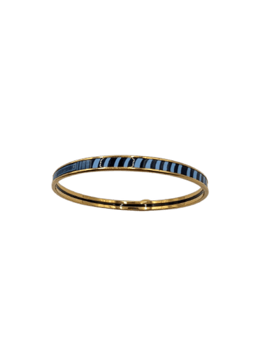 Bracelet Hermès - Bracelet jonc en plaqué or et émail 58 Facettes 1253