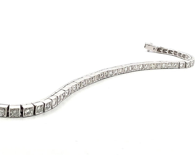 Bracelet Bracelet tennis en platine avec diamants 58 Facettes 360/26 A