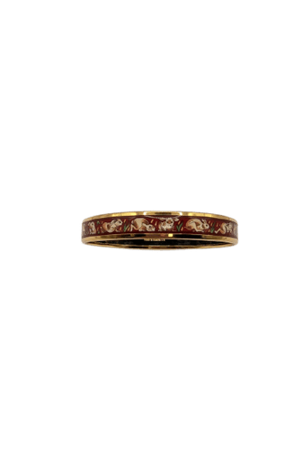 Bracelet Hermès 1001 Lapins - Jonc en plaqué or et émail 58 Facettes 1246