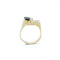 Bague 66 Bague Tank asymétrique en or jaune saphir et diamants 58 Facettes REF2215