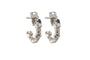 Boucles d'oreilles Boucles d'oreilles semi-circulaires en or jaune, saphirs et diamants 58 Facettes 12231