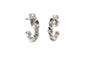 Boucles d'oreilles Boucles d'oreilles semi-circulaires en or jaune, saphirs et diamants 58 Facettes 12231