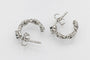 Boucles d'oreilles Boucles d'oreilles semi-circulaires en or jaune, saphirs et diamants 58 Facettes 12231
