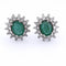 Boucles d'oreilles Boucles d'oreilles en or 18 kt, émeraudes et diamants 58 Facettes OR240 (05619)