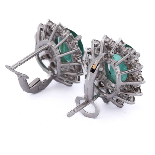Boucles d'oreilles Boucles d'oreilles en or 18 kt, émeraudes et diamants 58 Facettes OR240 (05619)