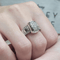 Bague 54 Bague en or blanc 18k et diamants 58 Facettes S106