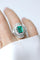 Bague 51 Jupe - Bague en or blanc avec émeraude colombienne et diamants 58 Facettes