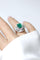 Bague 51 Jupe - Bague en or blanc, émeraude colombienne et diamants 58 Facettes
