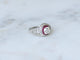 Bague 52 Bague dôme Art déco en platine, diamant coussin et rubis 58 Facettes