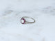 Bague 54 Art déco - Bague cible en or blanc, platine, diamants et rubis 58 Facettes