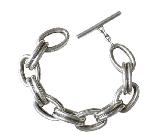 Bracelet Bracelet Gourmette Ovale Articulé Argent Massif Années 70 58 Facettes