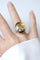 Bague 52 Chevalière ancienne en or jaune et agate dendritique 58 Facettes