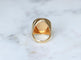 Bague 52 Chevalière ancienne en or jaune et agate dendritique 58 Facettes