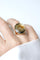 Bague 52 Chevalière ancienne en or jaune et agate dendritique 58 Facettes