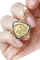 Pendentif Art Nouveau - Médaille Edmond de Rostand en or jaune, émail et perles 58 Facettes