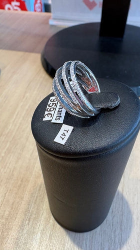 Bague 47 Tous - Bague en or blanc et diamants 58 Facettes Bague 001