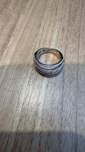 Bague 47 Tous - Bague en or blanc et diamants 58 Facettes Bague 001