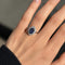 Bague 55 Bague vintage en platine avec saphir et diamants 58 Facettes AN580 '(00029)