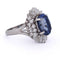 Bague 55 Bague vintage en platine avec saphir et diamants 58 Facettes AN580 '(00029)