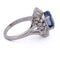 Bague 55 Bague vintage en platine avec saphir et diamants 58 Facettes AN580 '(00029)