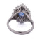 Bague 55 Bague vintage en platine avec saphir et diamants 58 Facettes AN580 '(00029)
