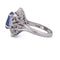 Bague 55 Bague vintage en platine avec saphir et diamants 58 Facettes AN580 '(00029)