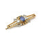 Broche Broche Tank en or jaune, platine, saphirs et diamants 58 Facettes 260064R