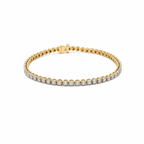 Bracelet Bracelet tennis en or jaune et diamants 58 Facettes 1.0001450/1