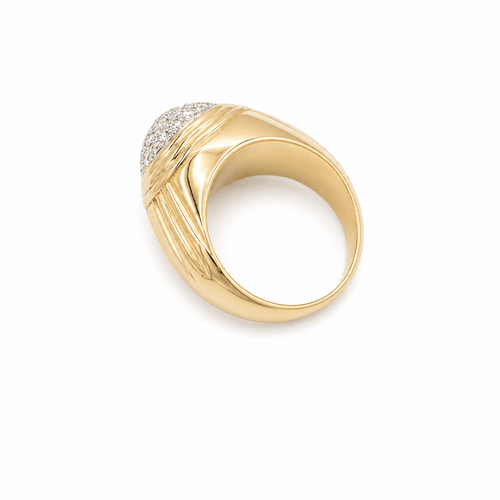 Bague 56 Bague dôme en or jaune et diamants 58 Facettes 1.0001546/1