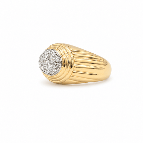 Bague 56 Bague dôme en or jaune et diamants 58 Facettes 1.0001546/1