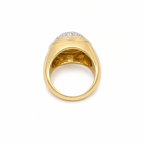 Bague 56 Bague dôme en or jaune et diamants 58 Facettes 1.0001546/1
